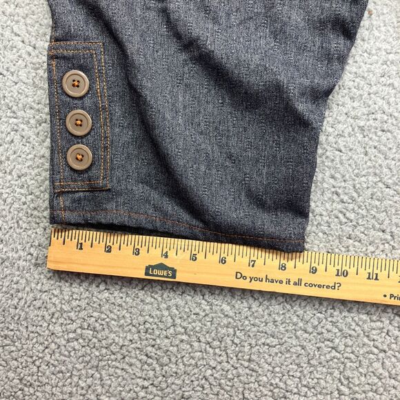 Icon National Denim Shorts Stretch Mens Size 30 Dark Wash Buttons 10" Inseam - Picture 7 of 7